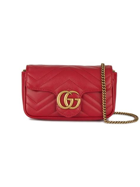 gucci marmont super mini black red